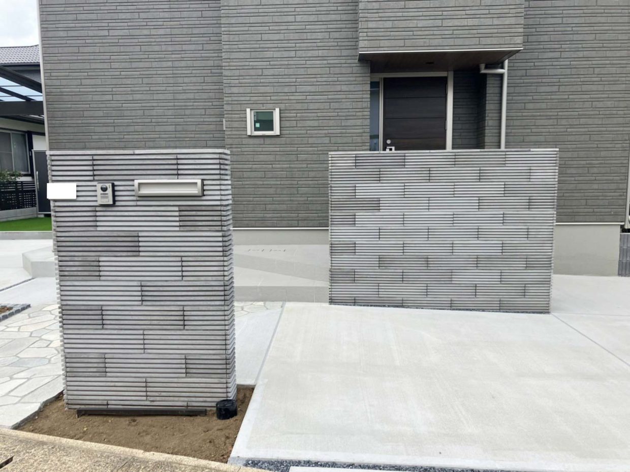 画像：門袖・玄関前塀 東洋工業 エレガシリーズラインウォール
