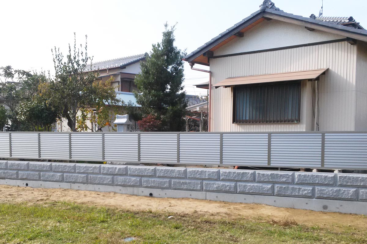 画像：ブロック工事